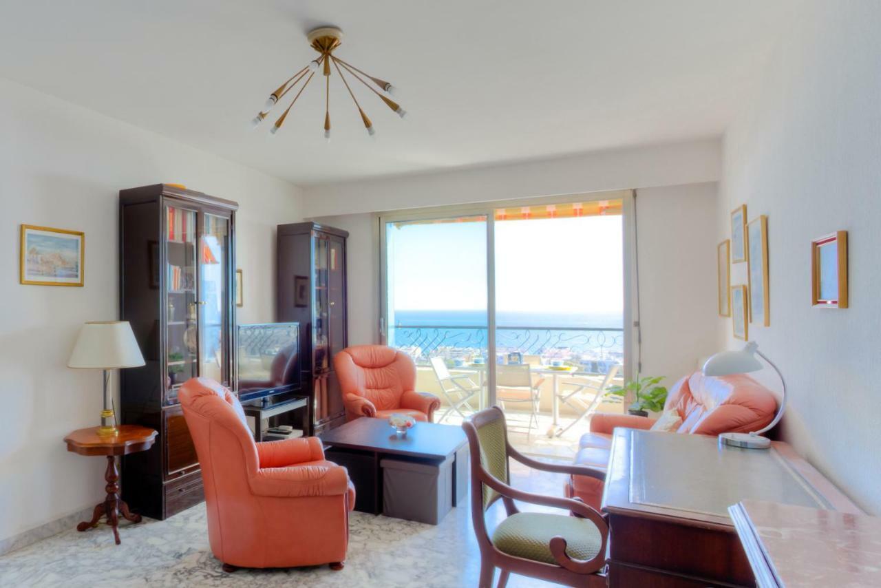 Апартаменты Confortable 3 Pieces Avec Superbe Vue Mer Ницца Экстерьер фото